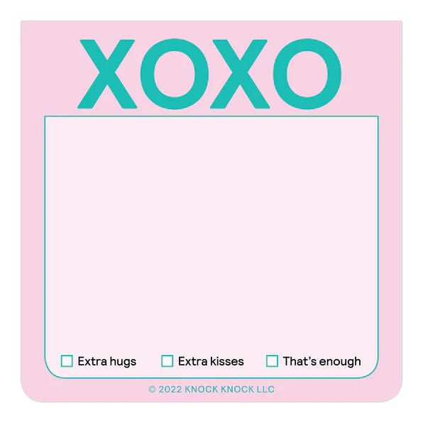 XOXO Sticky Notes | Pastel Sticky notes Knock Knock  Paper Skyscraper Gift Shop Charlotte