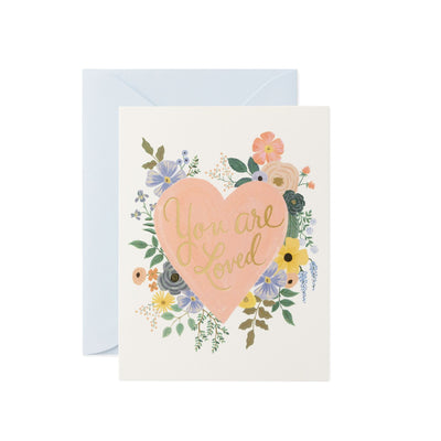 You Are Loved Heart Card Cards Rifle Paper Co  Paper Skyscraper Gift Shop Charlotte