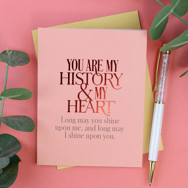 You Are My History and My Heart | Anniversary Card Cards Em & Friends  Paper Skyscraper Gift Shop Charlotte