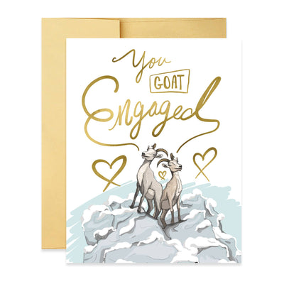 You Goat Engaged | Engagement Card Cards Good Juju Ink  Paper Skyscraper Gift Shop Charlotte