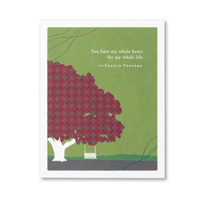 "You have my whole heart" | anniversary card Cards Positively Green  Paper Skyscraper Gift Shop Charlotte