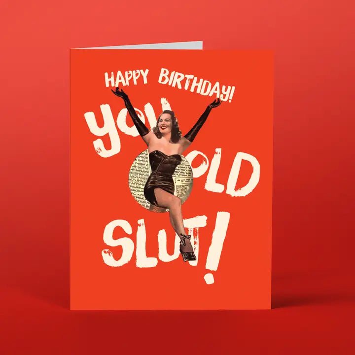 You Old Slut | Birthday Card Cards OffensiveDelightful  Paper Skyscraper Gift Shop Charlotte