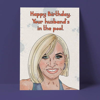 Your Husband's in the Pool | Birthday Card Cards Pretty Good Cards  Paper Skyscraper Gift Shop Charlotte