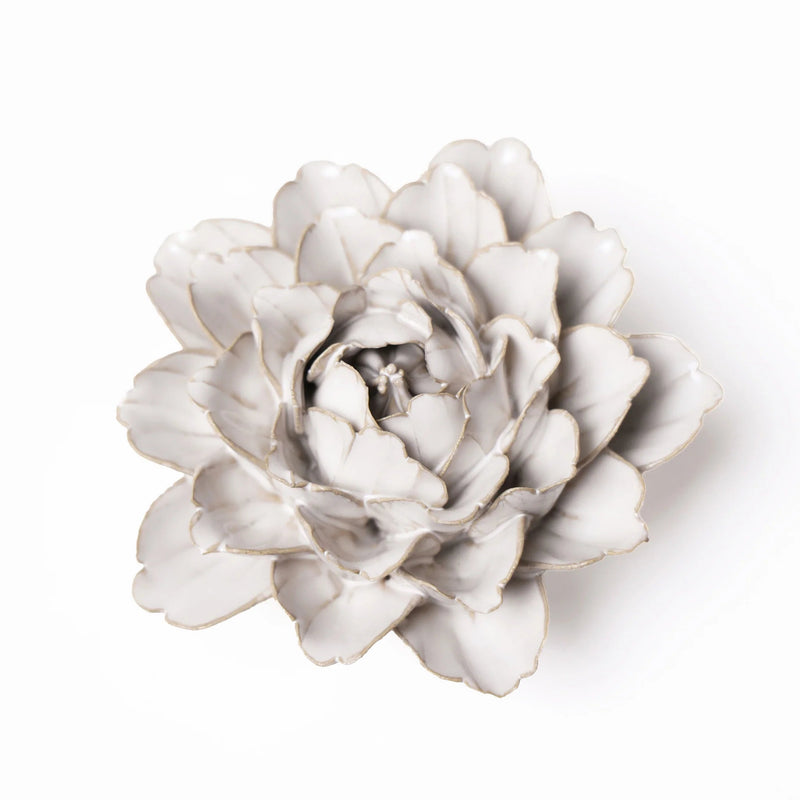 Zinnea Ivory Ceramic Flower | Chive Home Decor Chive Paper Skyscraper Gift Shop Charlotte