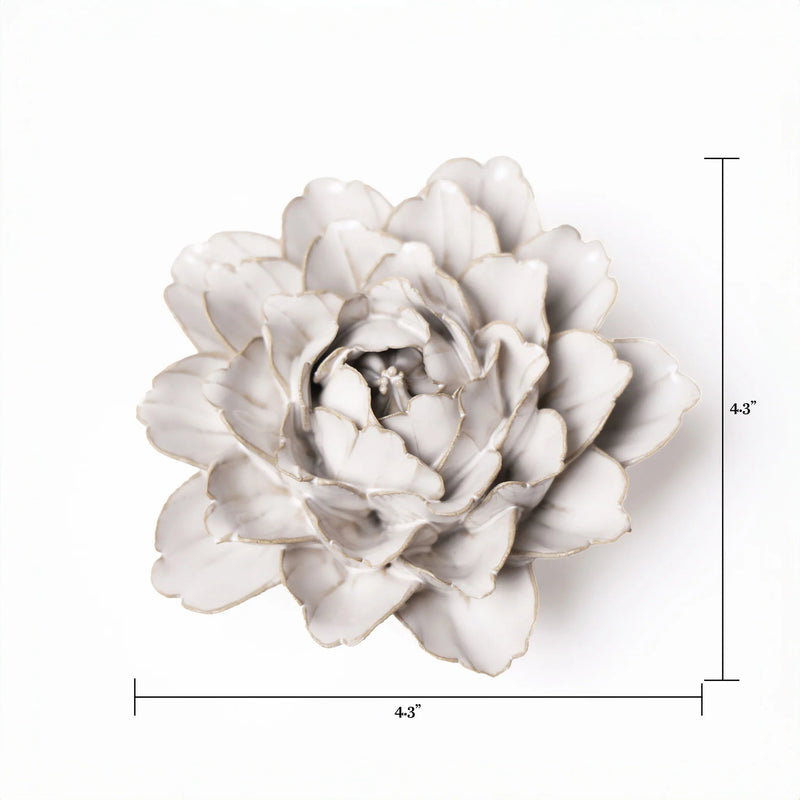 Zinnea Ivory Ceramic Flower | Chive Home Decor Chive Paper Skyscraper Gift Shop Charlotte