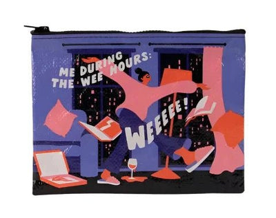 Zipper Pouch | Me During The Wee Hours: WEEEE! Zipper Pouches Blue Q  Paper Skyscraper Gift Shop Charlotte