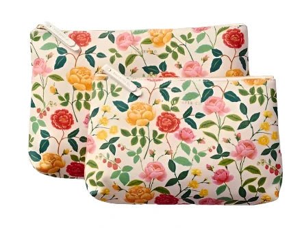 Zippered Pouch Set of 2 | Roses Tote Bag Rifle Paper Co  Paper Skyscraper Gift Shop Charlotte