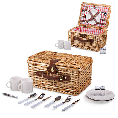 The Catalina Picnic Basket - Red Gingham Drinkware Picnic Time  Paper Skyscraper Gift Shop Charlotte