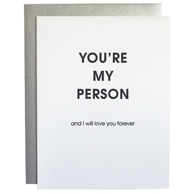 You're My Person - Letterpress Card Cards Chez Gagné  Paper Skyscraper Gift Shop Charlotte