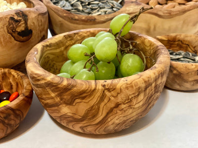 Small Snack Bowl  Natural OliveWood  Paper Skyscraper Gift Shop Charlotte