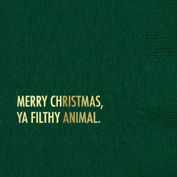 Filthy Animal Christmas Napkin  Pretty Alright Goods  Paper Skyscraper Gift Shop Charlotte