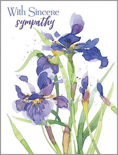 Sympathy Card - Iris  Gina B Designs  Paper Skyscraper Gift Shop Charlotte