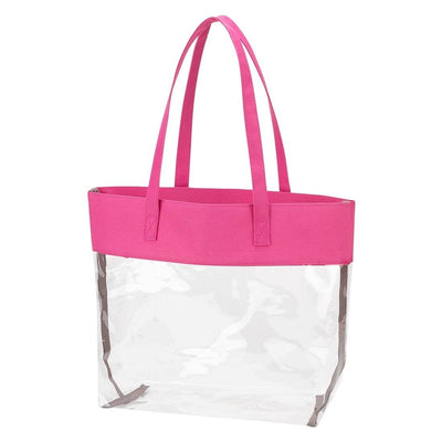 Hot Pink Clear Tote  Wholesale Boutique  Paper Skyscraper Gift Shop Charlotte