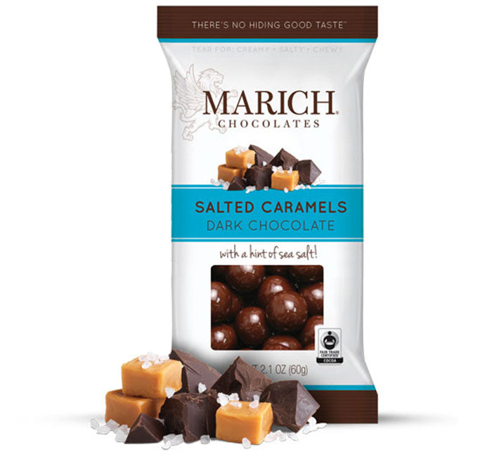 Marich Dark Sea Salted Caramels Confectionery Redstone Foods  Paper Skyscraper Gift Shop Charlotte