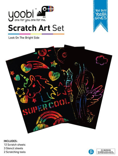 Yoobi Scratch Art Pad Multicolor  Toysmith  Paper Skyscraper Gift Shop Charlotte