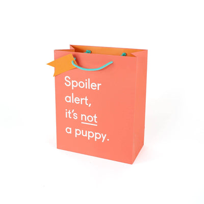 Spoiler Alert Puppy Gift Bag Cards Ohh Deer  Paper Skyscraper Gift Shop Charlotte
