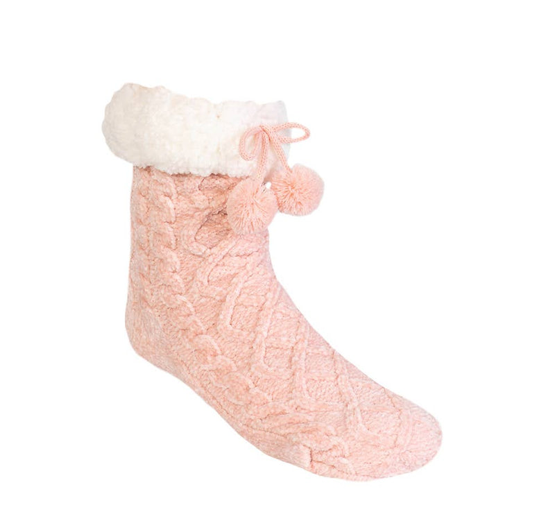 Recycled Chenille Classic Socks | Blush  Pudus  Paper Skyscraper Gift Shop Charlotte