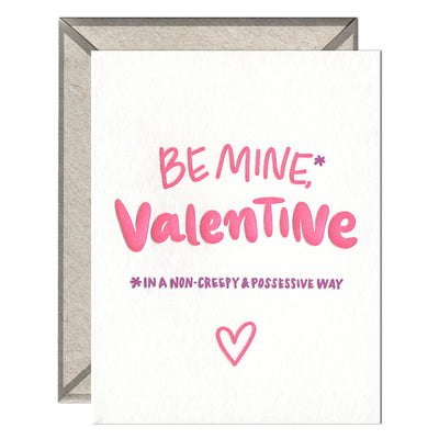 Non-Creepy Be Mine - greeting card Cards INK MEETS PAPER  Paper Skyscraper Gift Shop Charlotte