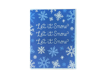 Let It Snowflakes Card Cards Noteworthy Paper & Press  Paper Skyscraper Gift Shop Charlotte