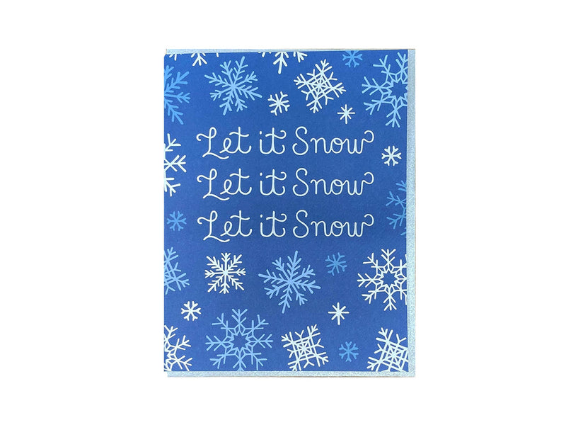 Let It Snowflakes Card Cards Noteworthy Paper & Press  Paper Skyscraper Gift Shop Charlotte