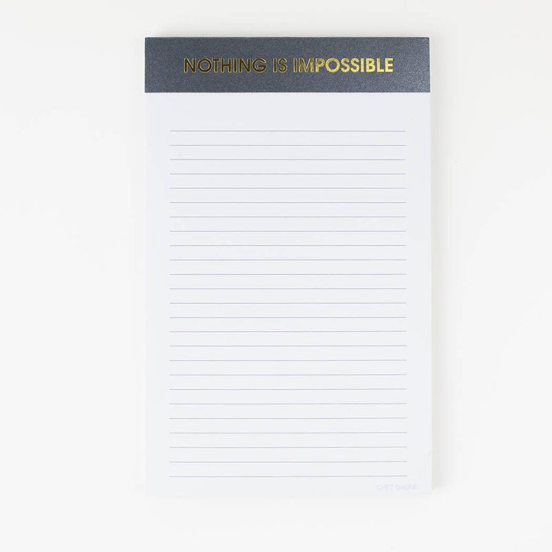 Nothing Is Impossible Notepad  Chez Gagné  Paper Skyscraper Gift Shop Charlotte