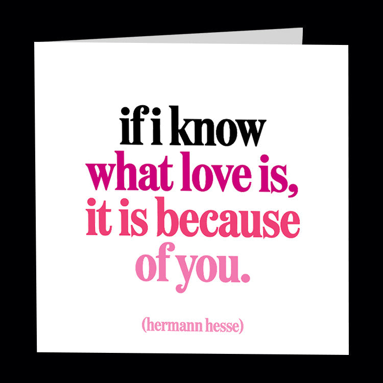 "if i know what love is" card Cards Quotable Paper Skyscraper Gift Shop Charlotte