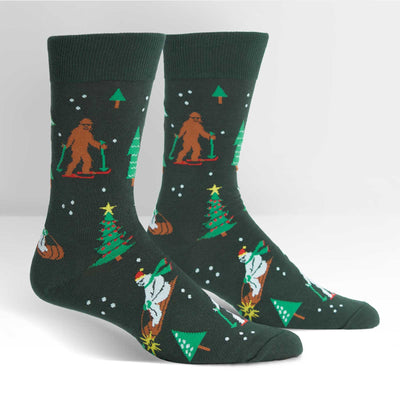 Ready, Yeti, Go! - Men's Crew Socks Sock It to Me  Paper Skyscraper Gift Shop Charlotte