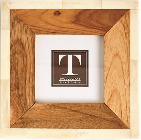 Wood and Bone Photo Frame | 4x4 Home Decor Two's Company  Paper Skyscraper Gift Shop Charlotte