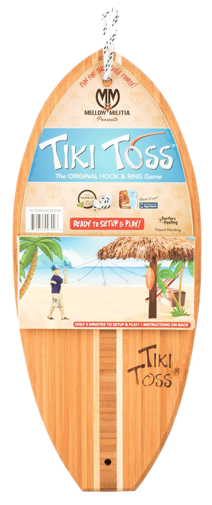 Tiki Toss Surf Edition Hook and Ring Game Games Tiki Toss  Paper Skyscraper Gift Shop Charlotte