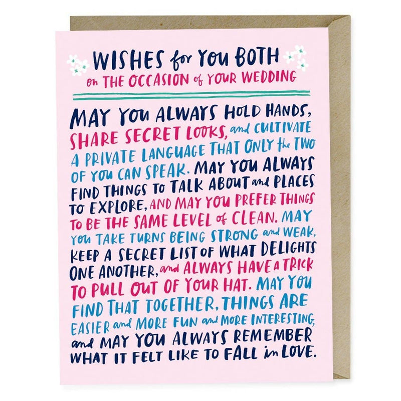 Wishes For You Both | Wedding Card Cards Em & Friends  Paper Skyscraper Gift Shop Charlotte