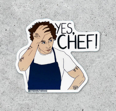 The Bear - Yes, Chef Sticker Stickers Citizen Ruth  Paper Skyscraper Gift Shop Charlotte