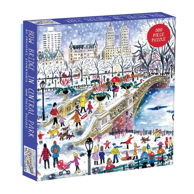 500 Piece Storrings Bow Bridge Central Park | Galison Fun Chronicle  Paper Skyscraper Gift Shop Charlotte