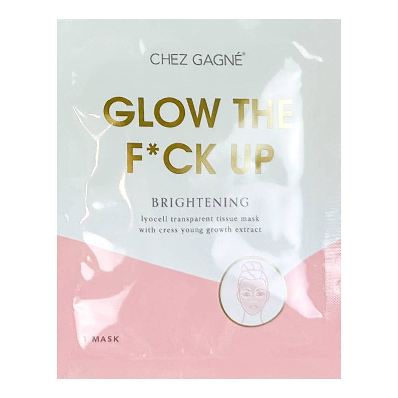 Glow the F*ck Up Facial Sheet Mask - Single  Chez Gagné  Paper Skyscraper Gift Shop Charlotte