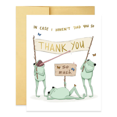 Toad You So Thank You Cards Good Juju Ink  Paper Skyscraper Gift Shop Charlotte