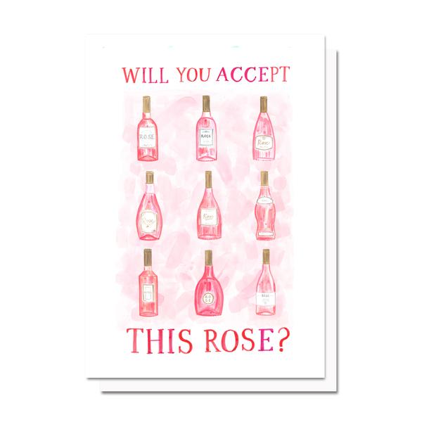 Will You Accept This Rose | Love Card Cards Evelyn Henson  Paper Skyscraper Gift Shop Charlotte