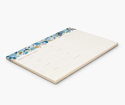 Weekly Meal Planner | Garden Party Blue Notepads Rifle Paper Co  Paper Skyscraper Gift Shop Charlotte